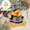 Las Vegas Raiders Pooh Bear Disney NFL Acrylic Christmas Tree Decoration Ornament
