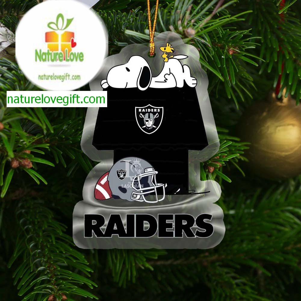 Las Vegas Raiders Snoopy Chill Football NFL Acrylic Christmas Tree Decoration Ornament Las Vegas Raiders Snoopy Chill Football NFL Acrylic Christmas Tree Decoration Ornament