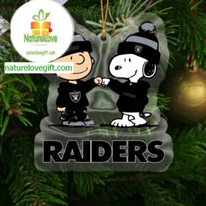 Las Vegas Raiders Snoopy NFL Sport Acrylic Christmas Tree Decoration Ornament