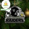 Las Vegas Raiders Snoopy Sport Helmet NFL Acrylic Christmas Tree Decoration Ornament