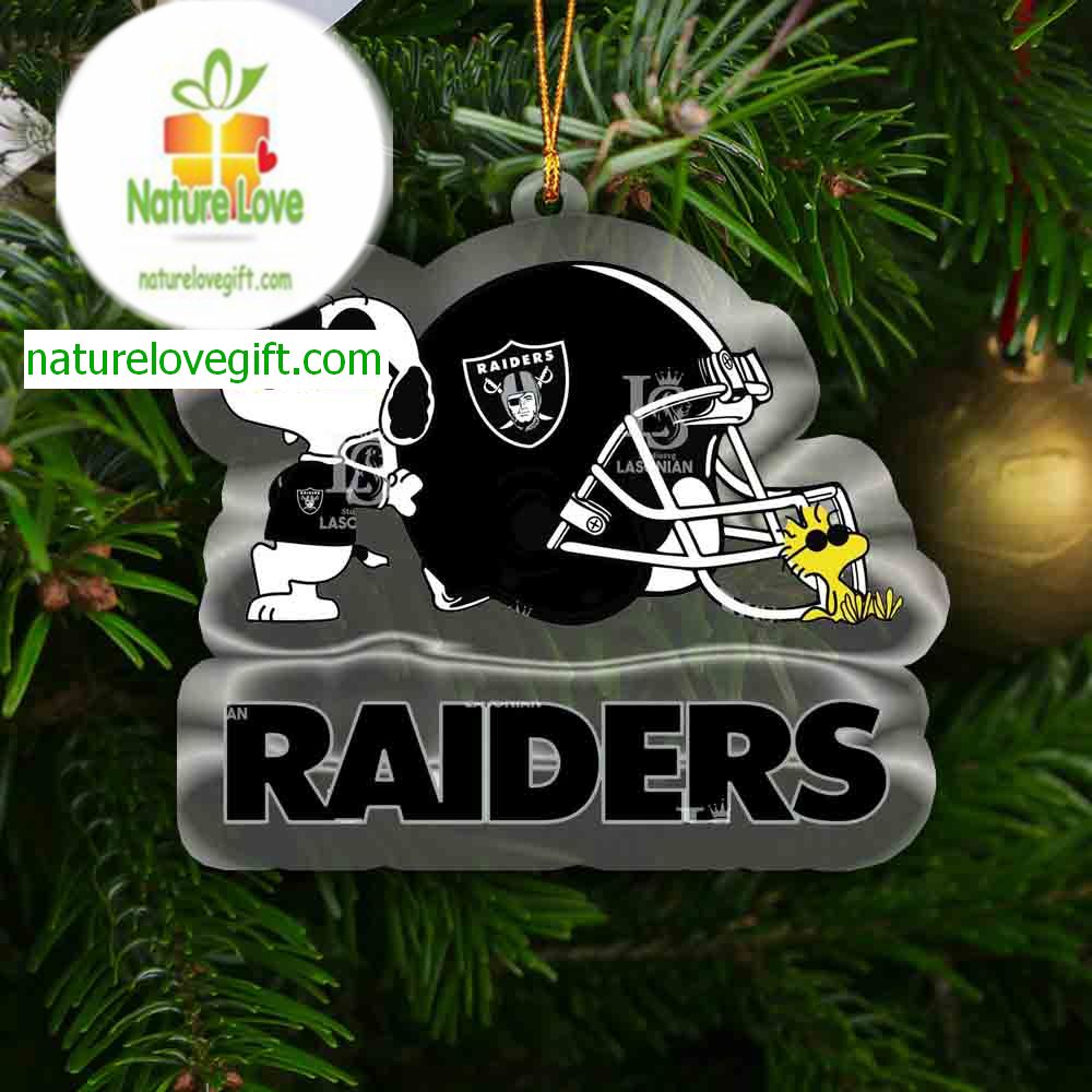 Las Vegas Raiders Snoopy Sport Helmet NFL Acrylic Christmas Tree Decoration Ornament 19198 Las Vegas Raiders Snoopy Sport Helmet NFL Acrylic Christmas Tree Decoration Ornament 19198