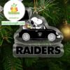 Las Vegas Raiders Snoopy Sport NFL Acrylic Christmas Tree Decoration Ornament