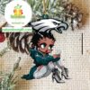 Philadelphia Eagles Beauty Black Fan Girl Football NFL Acrylic Christmas Tree Decoration Ornament