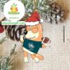 Philadelphia Eagles Bluey Chilli Christmas NFL Acrylic Christmas Tree Decoration Ornament