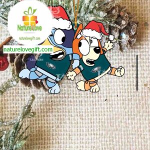 Philadelphia Eagles Bluey Christmas Holiday NFL Decor Acrylic Christmas Tree Ornament