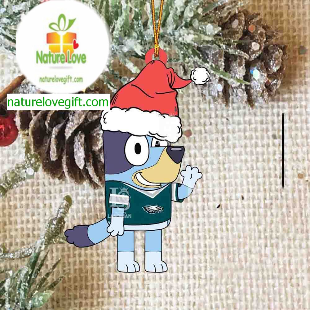 Philadelphia Eagles Bluey Christmas NFL Decoration Acrylic Christmas Tree Ornament Philadelphia Eagles Bluey Christmas NFL Decoration Acrylic Christmas Tree Ornament