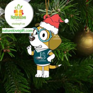 Philadelphia Eagles Bluey Honey Christmas NFL Acrylic Christmas Tree Decoration Ornament