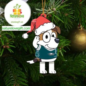 Philadelphia Eagles Bluey Jack Christmas NFL Acrylic Christmas Tree Decoration Ornament
