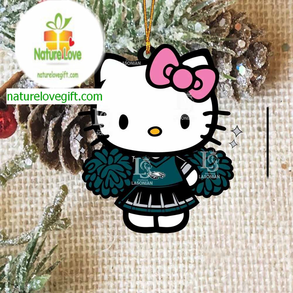 Philadelphia Eagles Hello Kitty Cheerleader NFL Christmas Tree Decoration Ornament Philadelphia Eagles Hello Kitty Cheerleader NFL Christmas Tree Decoration Ornament