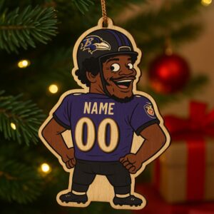 Baltimore Ravens Football Lamar Jackson Ornament 2025