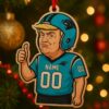 Funny Trump Carolina Panthers Ornament Personalized Football Christmas Tree Decoration 2026