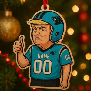 Funny Trump Carolina Panthers Ornament Personalized Football Christmas Tree Decoration 2025