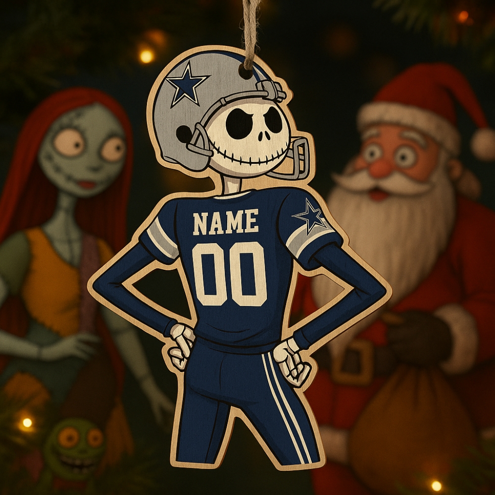Jack Skellington Dallas Cowboys Christmas Ornament 2025 Jack Skellington Dallas Cowboys Christmas Ornament 2025