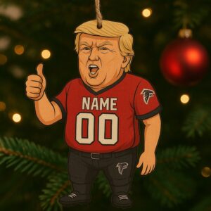Personalized Trump Atlanta Falcons 2025 Christmas Ornament