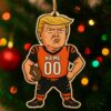 Personalized Trump Football Cincinnati Bengals Christmas Wooden Ornament 2026