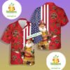 Christmas Gift Firefighter Santa Claus Red Vintage Aloha Shirts