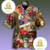 Christmas Santa Claus In His House Green Western Hawaiian Shirt