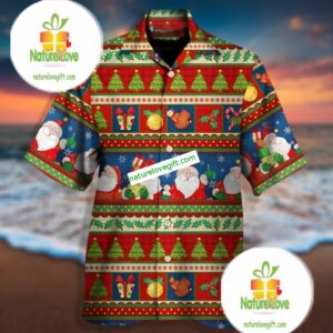 Christmas Santa Claus Xmas Tree Red Ugly Best Hawaiian Shirts 2