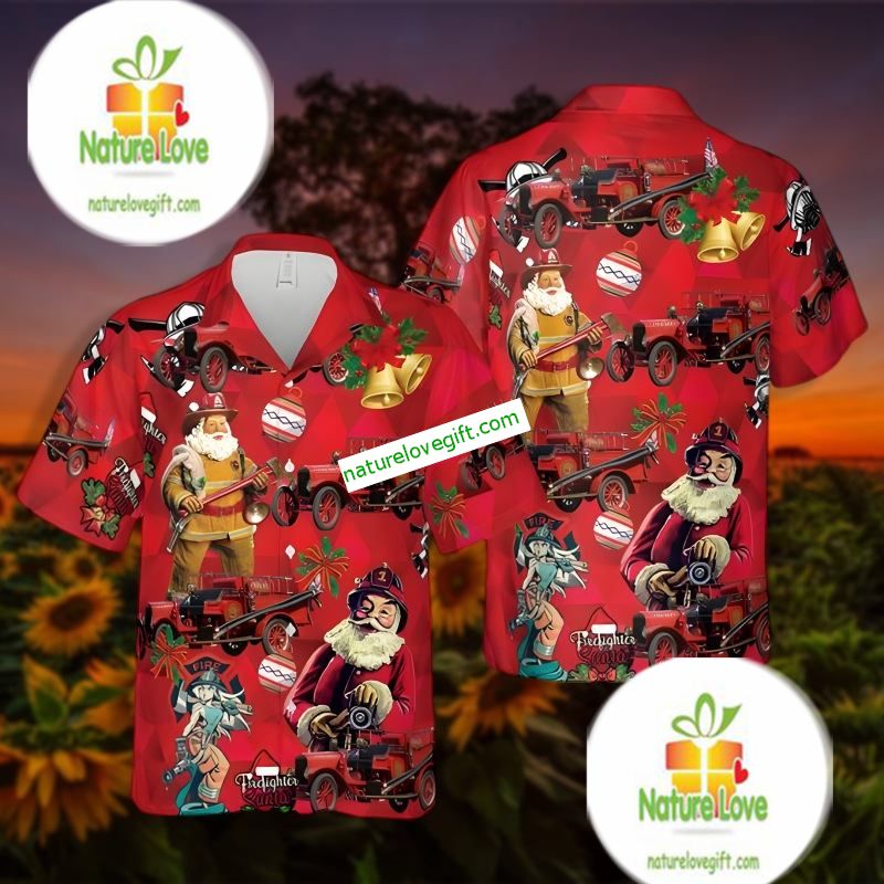 Funny Christmas Santa Claus Farmer Red Bears Hawaiian Shirt Funny Christmas Santa Claus Farmer Red Bears Hawaiian Shirt