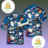 Funny Santa Police Christmas Blue Tacky Hawaiian Shirt