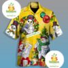 Funny Workout Snowman Santa Yellow Hawaiian Camp Shirt
