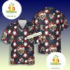 Gnomes And Skull Claus Blue Hawaiian Shirt Outfit