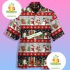 Santa Claus And Snowman Red Ulgy Pattern Family Hawaiian Shirts