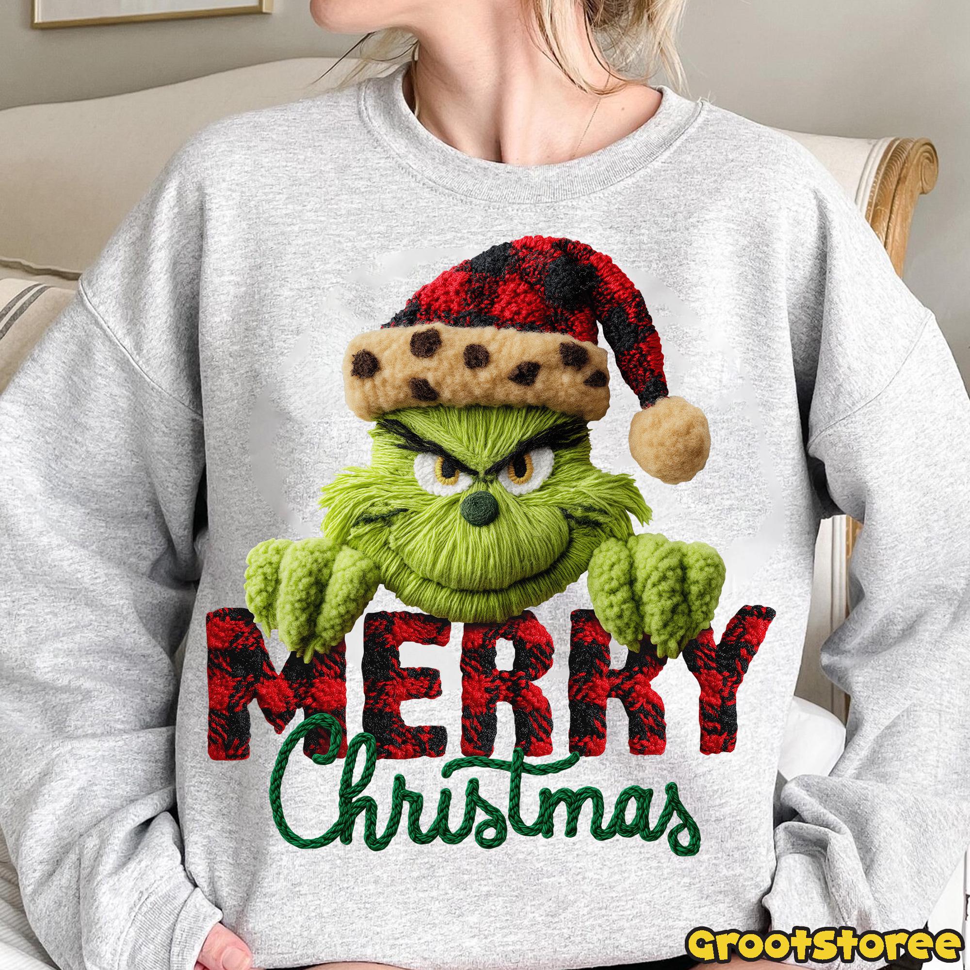 Grinch Xmas Knitting Crochet Grinchy Merry Christmas Funny Girly Xmas Shirt Grinch Xmas Knitting Crochet Grinchy Merry Christmas Funny Girly Xmas Shirt