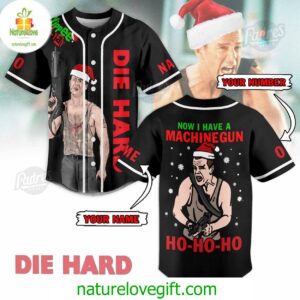 Custom Christmas Die Hard Baseball Jersey Style