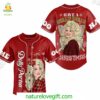 Custom Christmas Dolly Parton Baseball Jersey