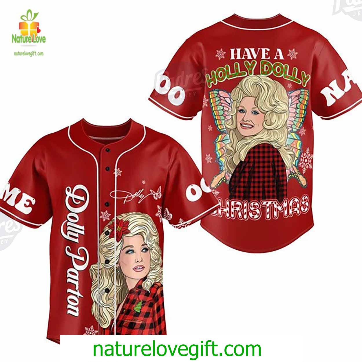 Custom Christmas Dolly Parton Baseball Jersey Custom Christmas Dolly Parton Baseball Jersey