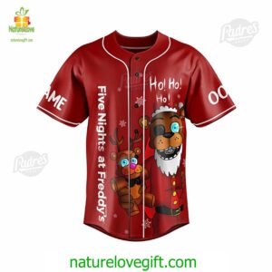 Custom Christmas Five Nights At Freddy Baseball Jersey Style 1 Custom Christmas Five Nights At Freddy Baseball Jersey Style Padres Jersey Oasis Elevate Your Baseball Style Game 2