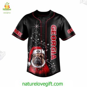 Custom Christmas Georgia BullDogs Baseball Jersey 1 Custom Christmas Georgia BullDogs Baseball Jersey Padres Jersey Oasis Elevate Your Baseball Style Game 2