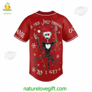 Custom Christmas Jack Skellington Baseball Jersey Style Padres Jersey Oasis Elevate Your Baseball Style Game 2
