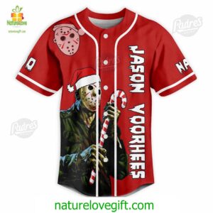 Custom Christmas Jason Voorhees Baseball Jersey Style Padres Jersey Oasis Elevate Your Baseball Style Game 3