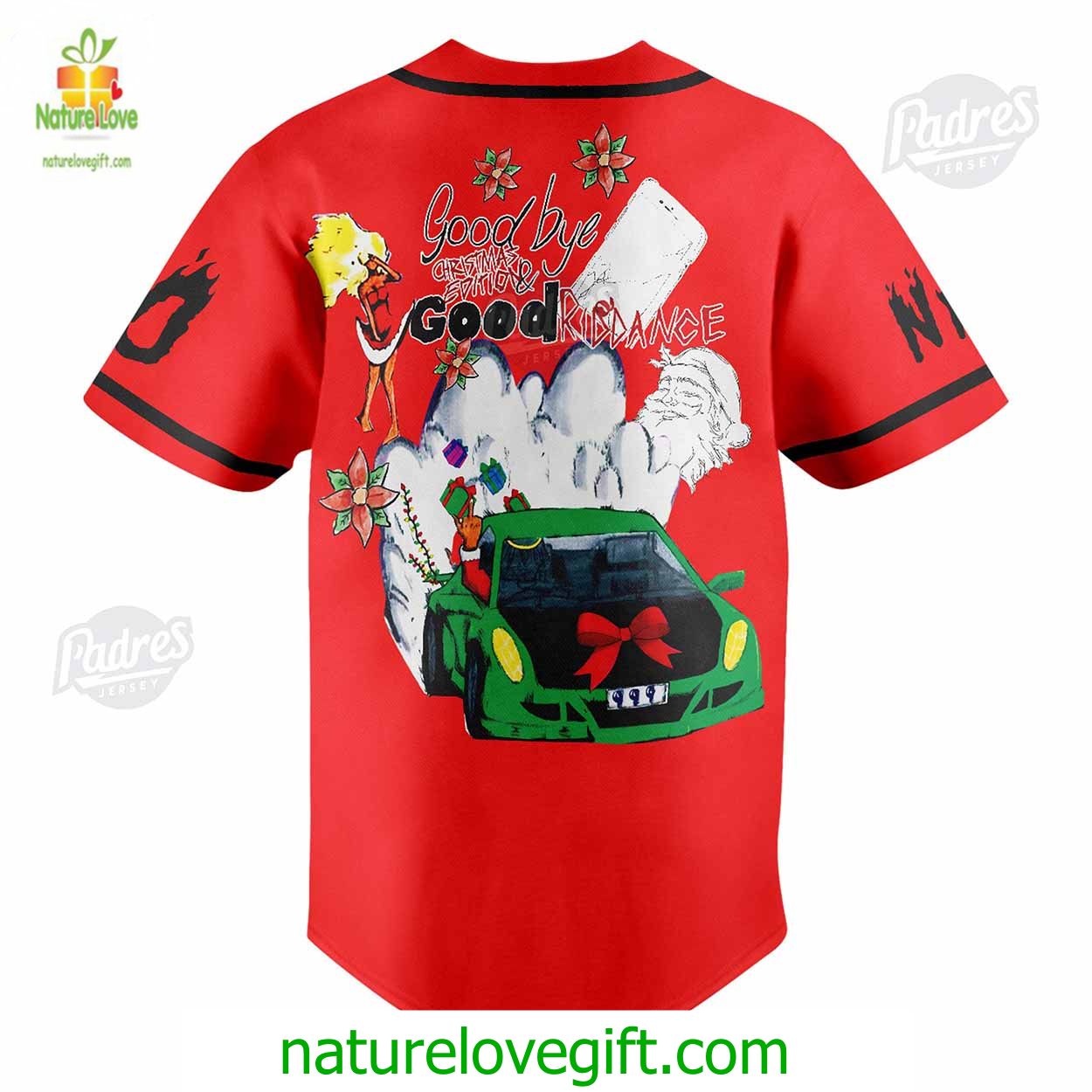 Custom Christmas Juice Wrld Baseball Jersey Custom Christmas Juice Wrld Baseball Jersey