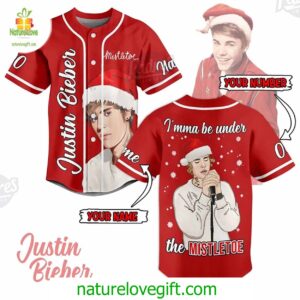 Custom Christmas Justin Bieber Baseball Jersey