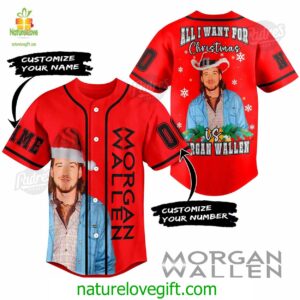 Custom Christmas Morgan Wallen Baseball Jersey