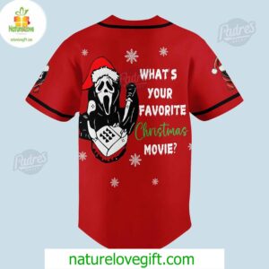 Custom Christmas Movie Scream Baseball Jersey Style 1 Custom Christmas Movie Scream Baseball Jersey Style Padres Jersey Oasis Elevate Your Baseball Style Game 2