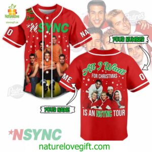 Custom Christmas NSYNC Tour Baseball Jersey