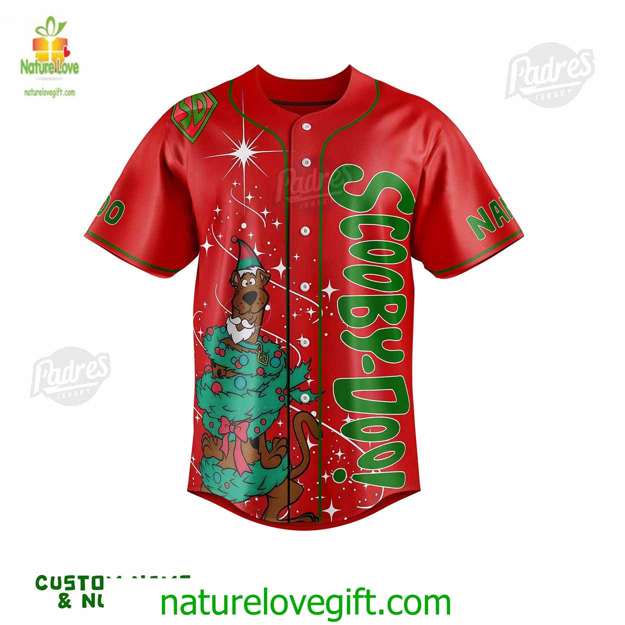 Custom Christmas Scooby-Doo Tis The Season To Be Merry Baseball Jersey Custom Christmas Scooby-Doo Tis The Season To Be Merry Baseball Jersey