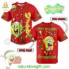 Custom Christmas Spongebob Squartens Baseball Jersey