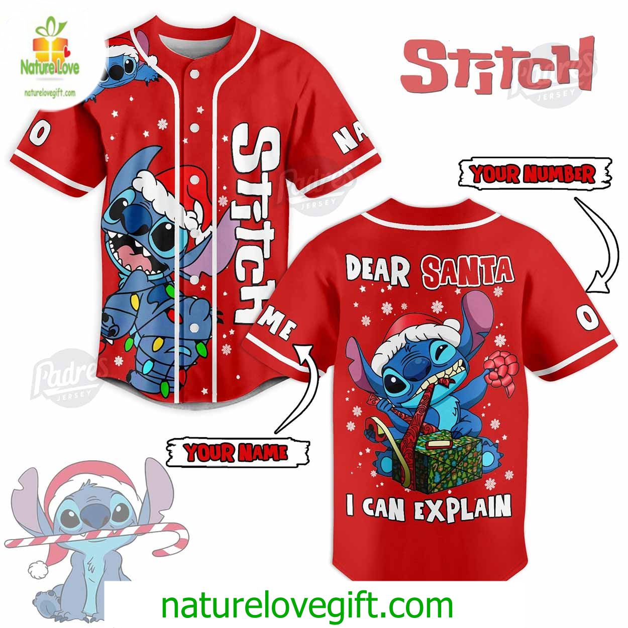 Custom Christmas Stitch Baseball Jersey Style Custom Christmas Stitch Baseball Jersey Style