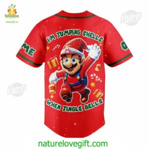 Custom Christmas Super Mario Baseball Jersey Style 1 Custom Christmas Super Mario Baseball Jersey Style Padres Jersey Oasis Elevate Your Baseball Style Game 2