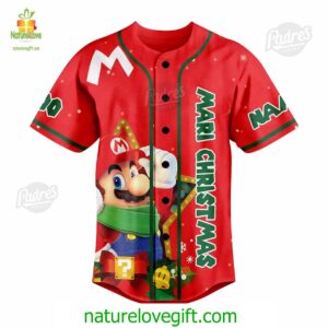 Custom Christmas Super Mario Baseball Jersey Style 2 Custom Christmas Super Mario Baseball Jersey Style Padres Jersey Oasis Elevate Your Baseball Style Game 3