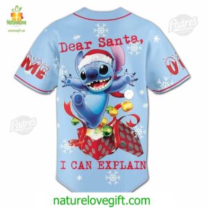 Custom Dear Santa Stitch Christmas Baseball Jersey Padres Jersey Oasis Elevate Your Baseball Style Game 3