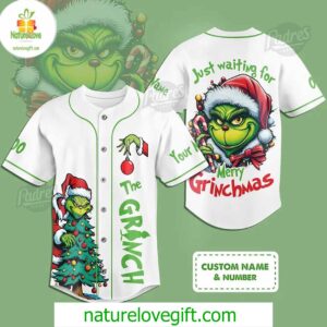 Custom Just waiting for Your Merry Grinchmas Baseball Jersey 1 Custom Just waiting for Your Merry Grinchmas Baseball Jersey Padres Jersey Oasis Elevate Your Baseball Style Game 2