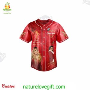 Custom Mariah Carey Merry Christmas Baseball Jersey