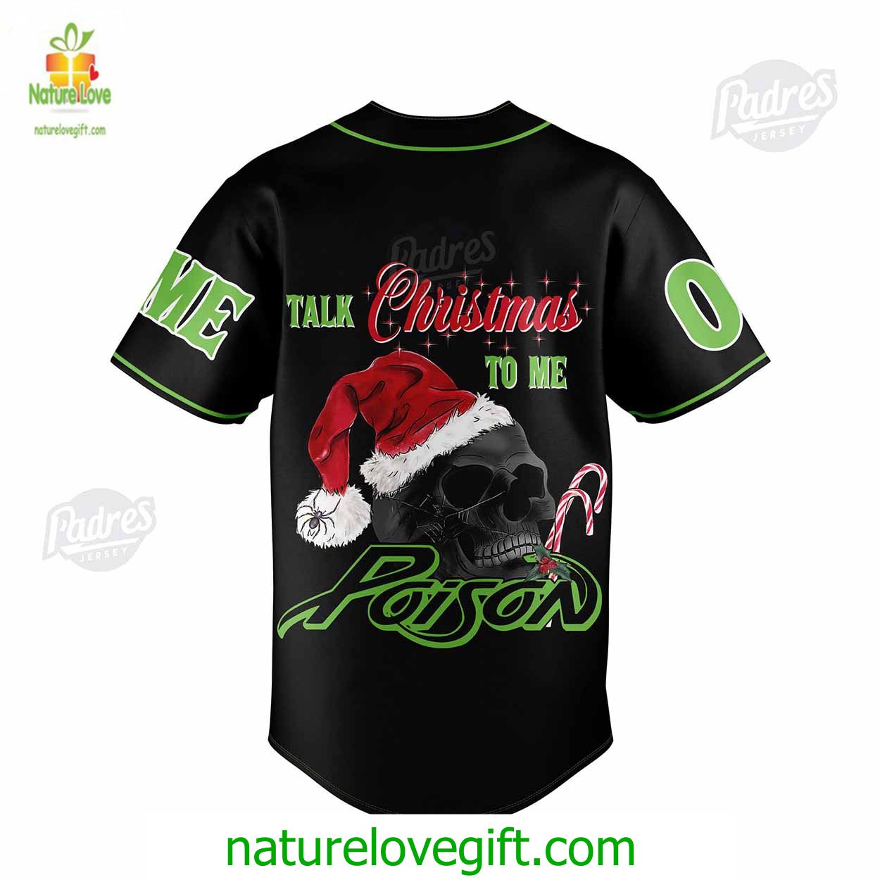 Custom Poison Talk Christmas To Me Baseball Jersey Custom Poison Talk Christmas To Me Baseball Jersey
