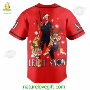 Custom Scarlet Let It Snow Christmas Baseball Jersey 1 Custom Scarlet Let It Snow Christmas Baseball Jersey Padres Jersey Oasis Elevate Your Baseball Style Game 2